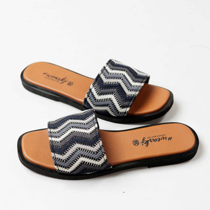 Chevron Grey Slides