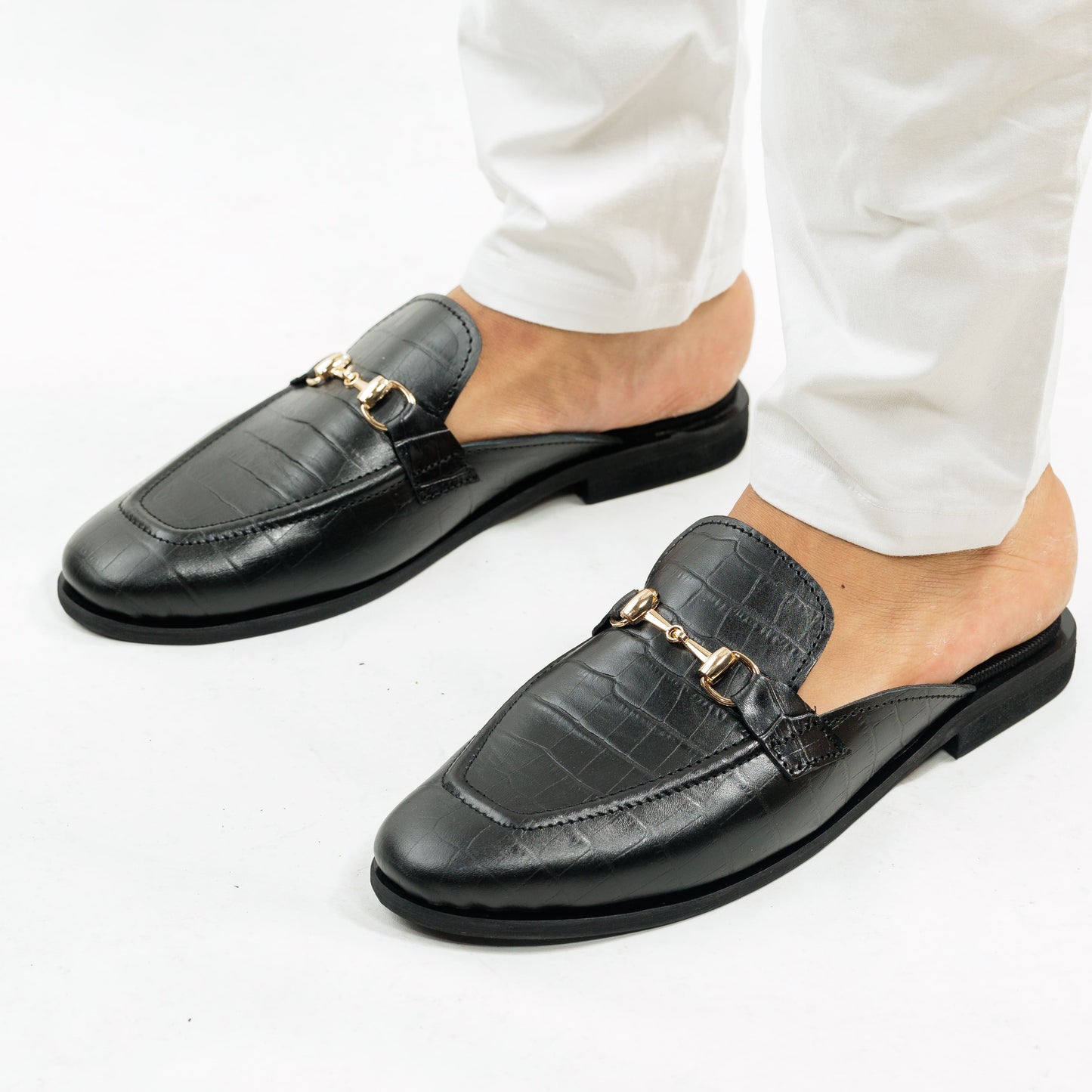 Marine Black Slipons